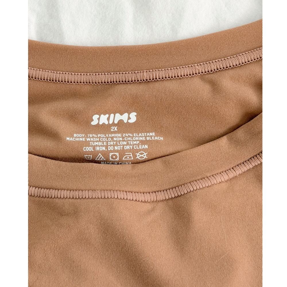 SKIMS Fits Everybody T-shirt Bodysuit in Sienna (2X) - Picture 3 of 12